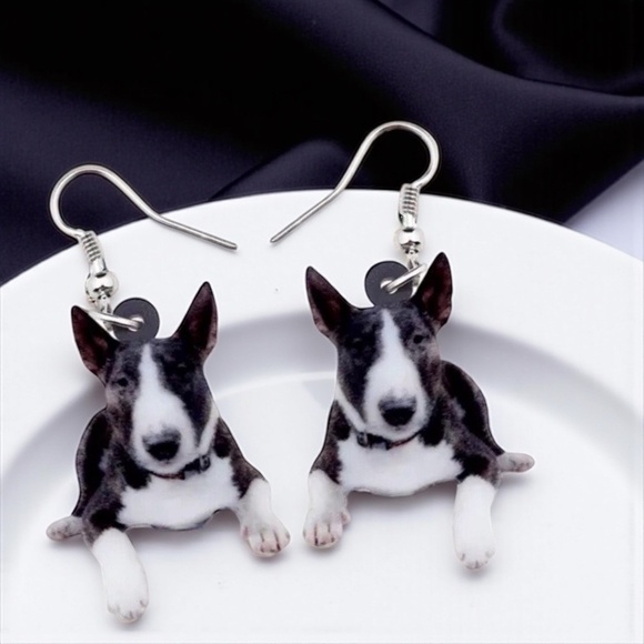 Bull Terrier Dangle Earrings: Show Off Your Pup Passion! 🐶 NWT Day Jewelry - Picture 1 of 12